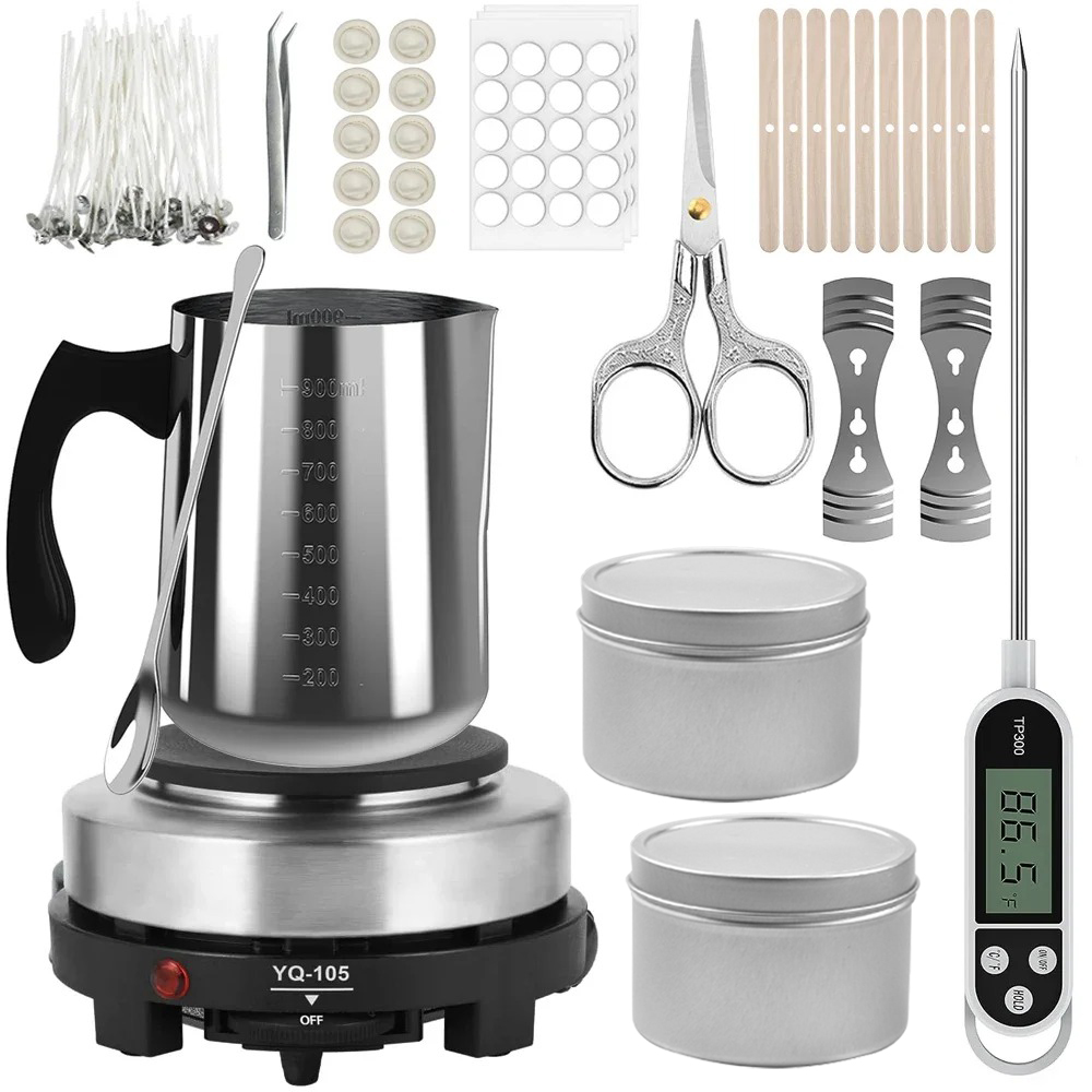 Candle Making Kit For Beginners - Olla para verter velas con placa