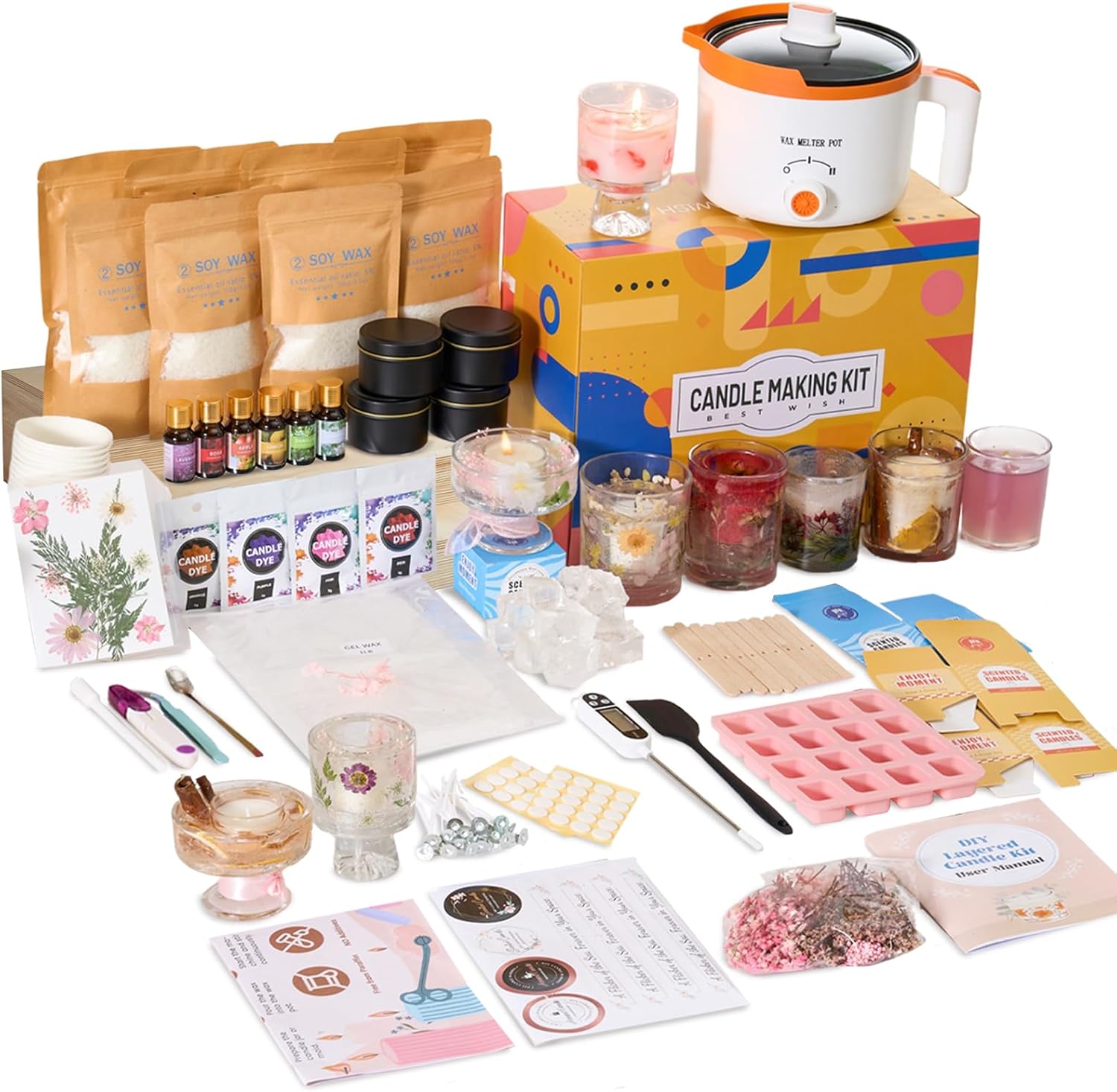 Candle Making Kit For Beginners - Kit 2 en 1 para Hacer