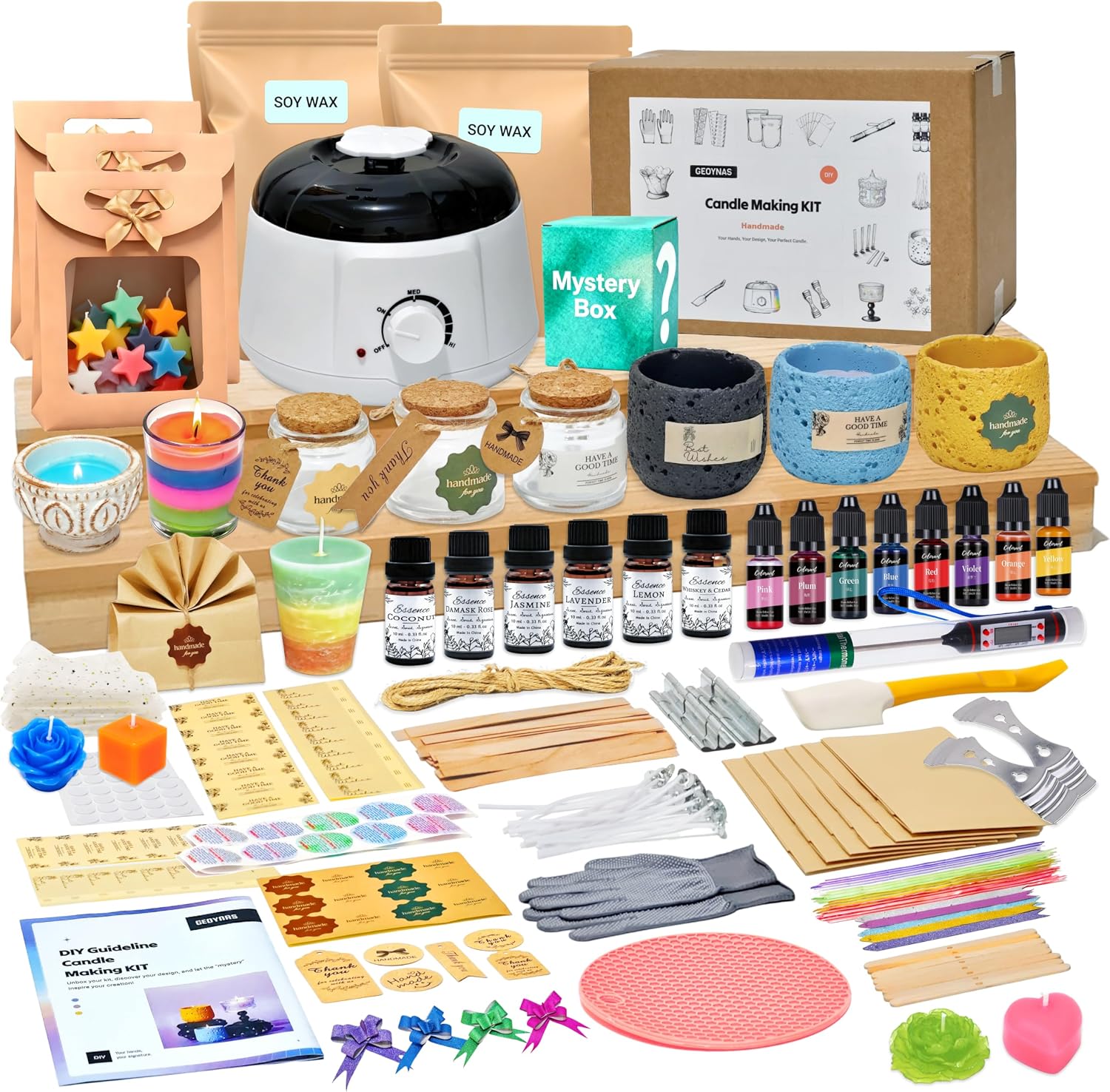 Kit para hacer velas de 128 pi - Candle Making Kit For Beginners reseña y precio